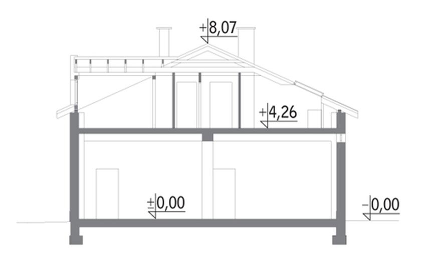 Budynek garażowo-magazynowy z poddaszem użytkowym GMC27a