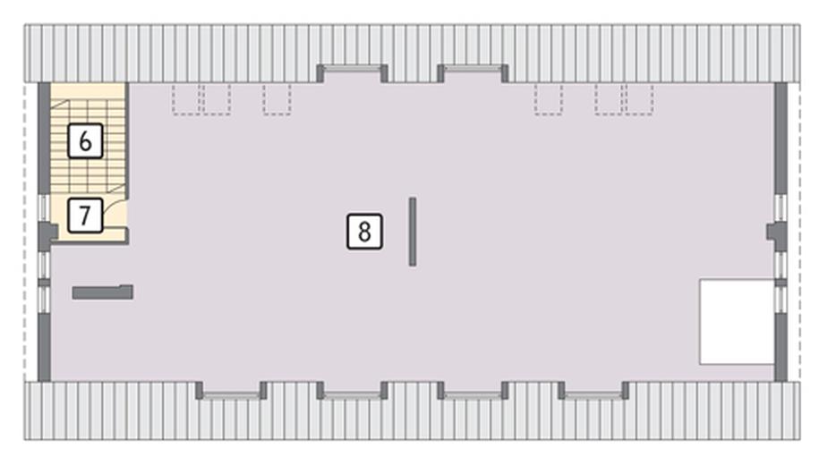 Budynek garażowo-magazynowy z poddaszem użytkowym GMC27a