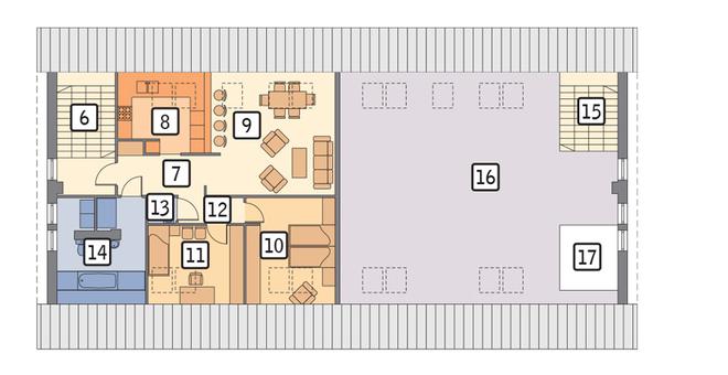 Budynek garażowo-magazynowy z poddaszem mieszkalno-gospodarczym GMC27b