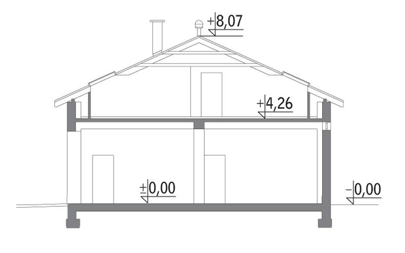 Budynek garażowo-magazynowy z poddaszem użytkowym GMC27c