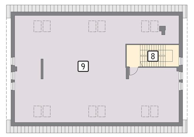 Budynek garażowo-magazynowy z pom. pomocniczymi i poddaszem użytkowym GMC30b