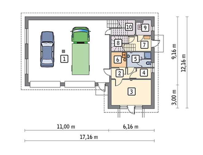 Budynek garażowo-magazynowy z pom. pomocniczymi i mieszkaniem GMC31