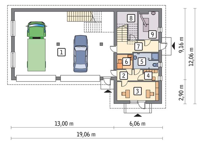 Budynek garażowo-magazynowy z pom. pomocniczymi GMC31a