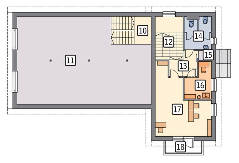 Budynek garażowo-magazynowy z pom. pomocniczymi GMC31a