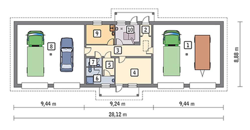 Budynek garażowo-magazynowy z pom. pomocniczymi GMC32