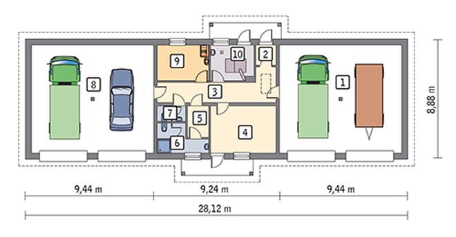 Budynek garażowo-magazynowy z pom. pomocniczymi GMC32