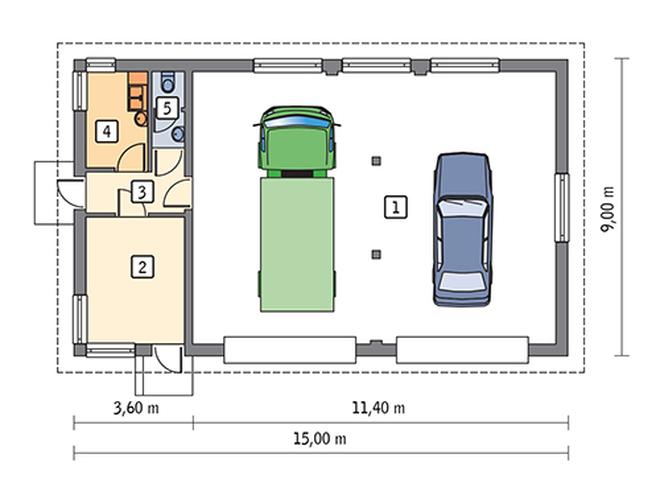 Budynek garażowo-magazynowy z pom. pomocniczymi GMC33c