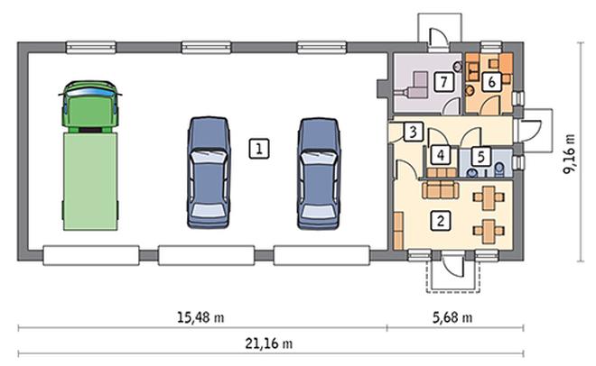 Budynek garażowo-magazynowy z pom. pomocniczymi GMC39a