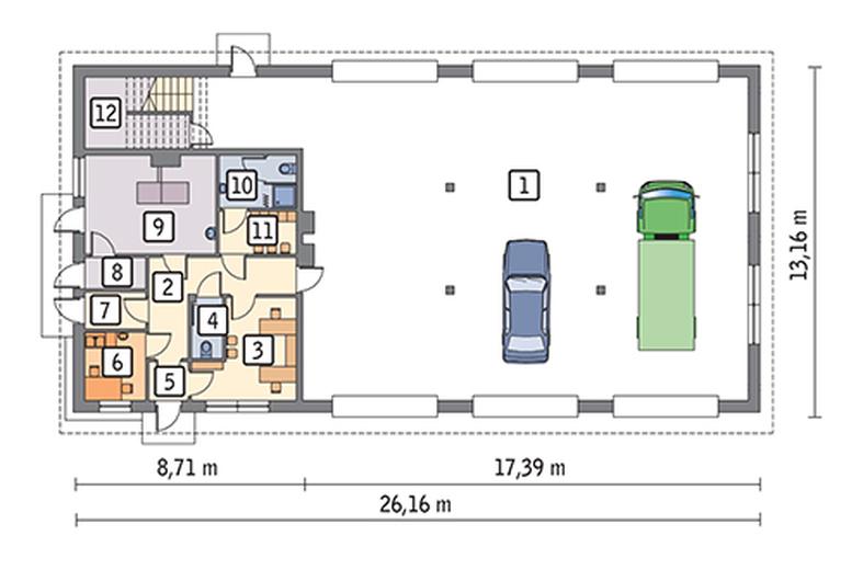 Magazyn z częścią socjalno-biurową i poddaszem gospodarczym GMC41