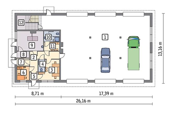 Magazyn z częścią socjalno-biurową i poddaszem gospodarczym GMC41
