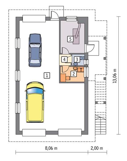 Budynek garażowo-magazynowy z częścią mieszkalną GMC49