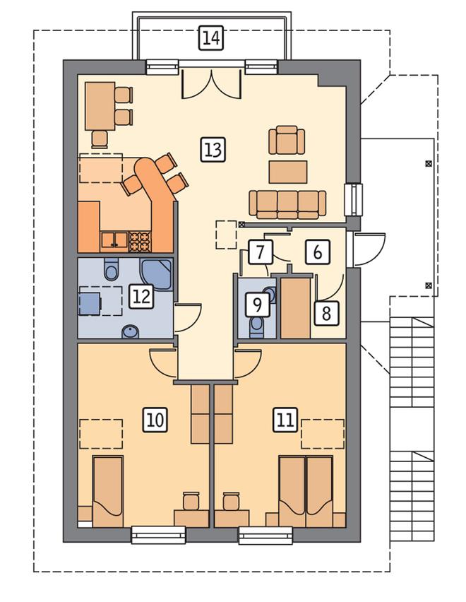 Budynek garażowo-magazynowy z częścią mieszkalną GMC49