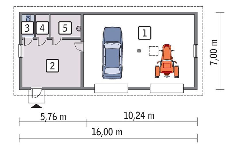 Budynek garażowo-magazynowy z pom. pomocniczymi GMC51