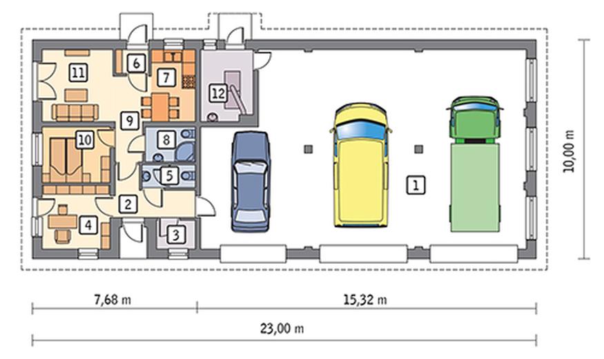 Budynek garażowo-magazynowy z częścią mieszkalną i biurową GMC57