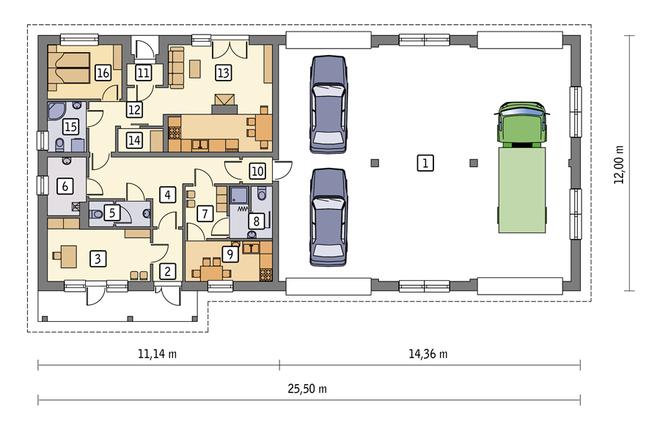 Budynek garażowo-magazynowy z częścią socjalno-biurową i mieszkaniem GMC58