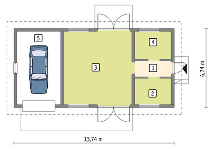 Budynek inwentarsko-gospodarczy z garażem IG01