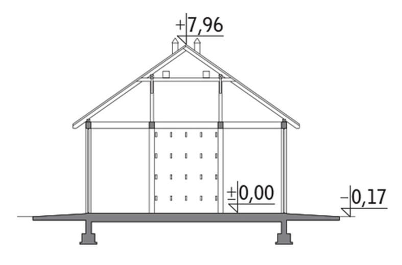 Stodoła z garażem i pomieszczeniami gospodarczymi IGC21