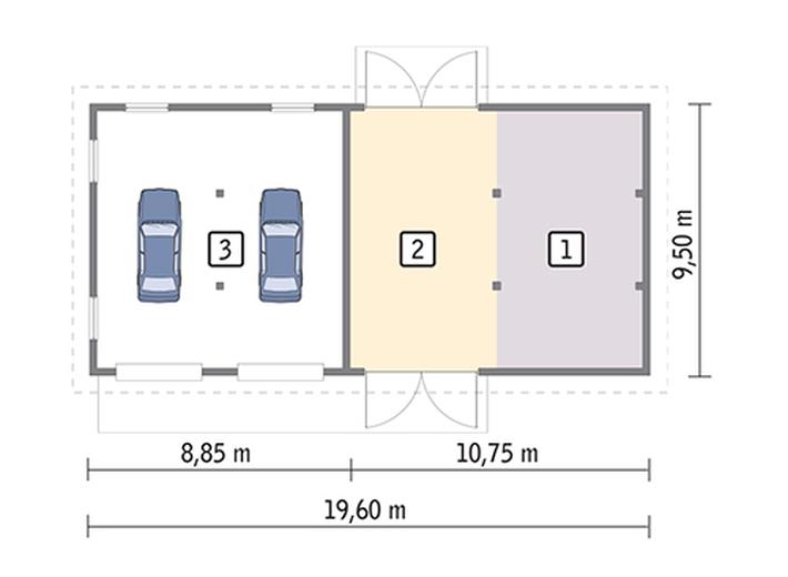 Stodoła z garażem IGC21a