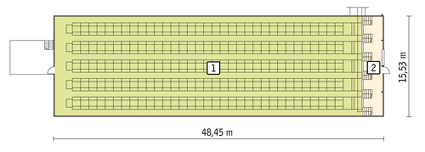 Kurnik dla 26400 niosek, w systemie klatkowym