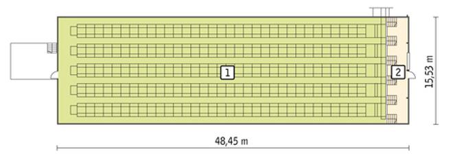 Kurnik dla 26400 niosek, w systemie klatkowym