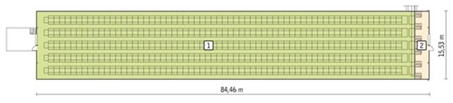 Kurnik dla 50400 kur niosek, w systemie klatkowym, w technologii stalowej
