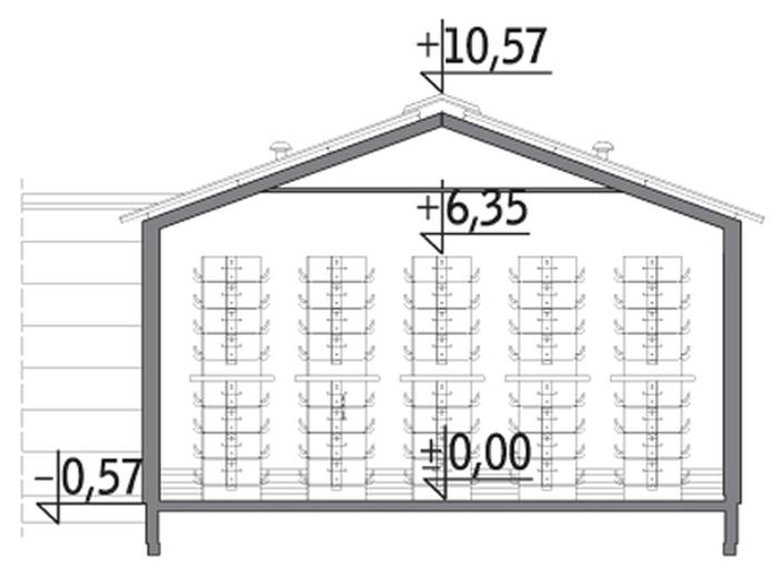 Kurnik dla 100800 kur niosek, w systemie klatkowym