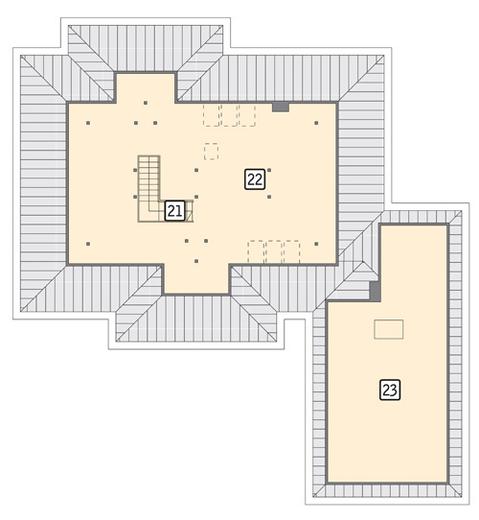 Wokół kominka (etap I) (z wentylacją mechaniczną i rekuperacją)