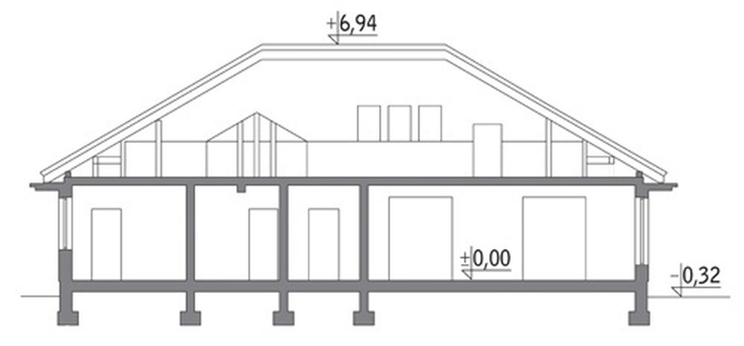 Wokół kominka (etap I) (z wentylacją mechaniczną i rekuperacją)