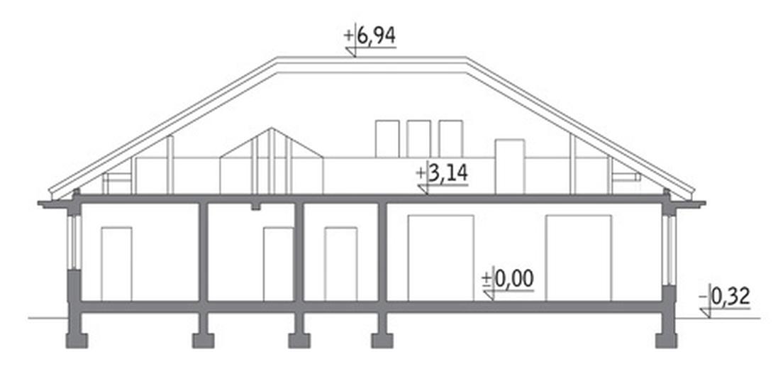 Wokół kominka (etap II) (z wentylacją mechaniczną i rekuperacją)