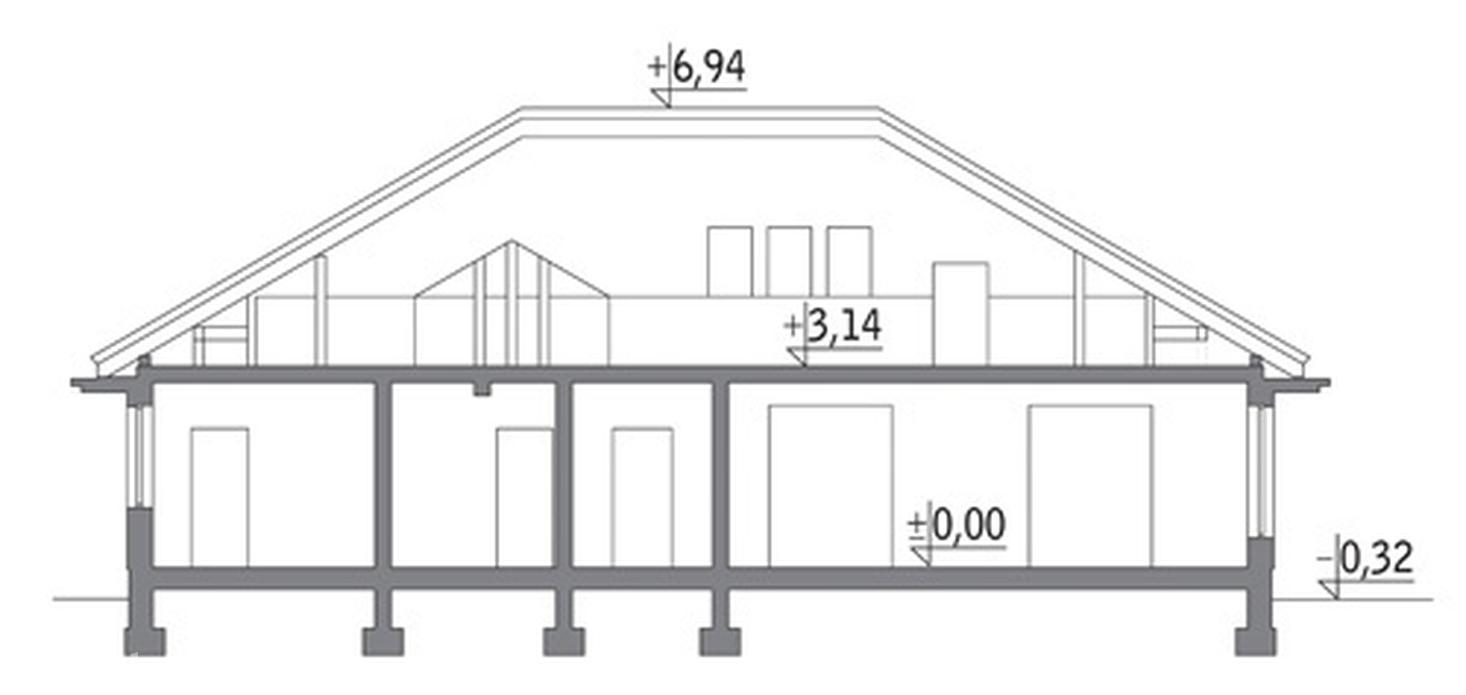 Wokół kominka (etap II) (z wentylacją mechaniczną i rekuperacją)