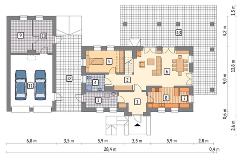 Dom nad jeziorem - wariant I