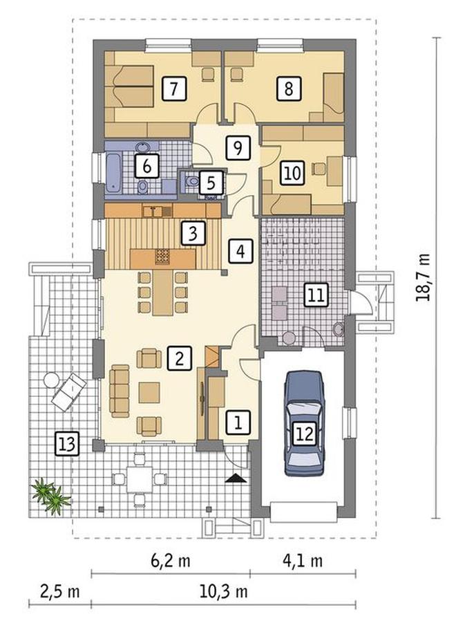 Na południe - wariant II