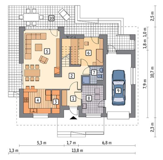 Dom nad zatoką - wariant I