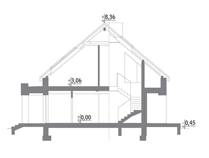 Jasna przestrzeń - wariant V (z wentylacją mechaniczną i rekuperacją)