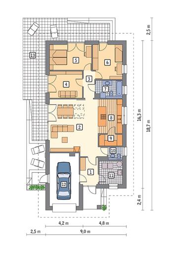 Zachodzące słońce - wariant I