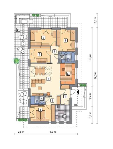 Zachodzące słońce - wariant II