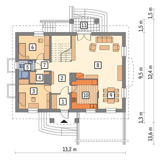Nasz dom - wariant II (podpiwniczony)