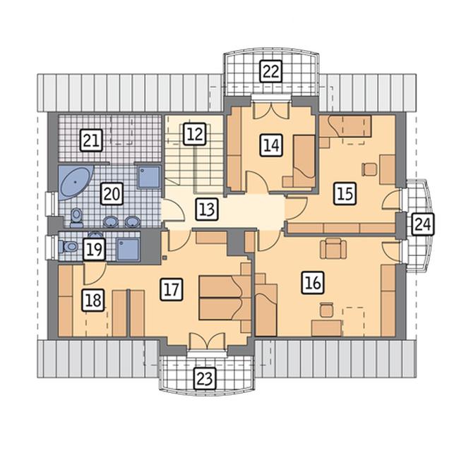 Nasz dom - wariant II (podpiwniczony)