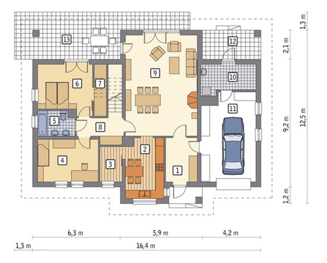 Zielona równina - wariant I