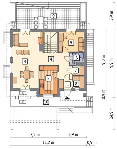Wschód słońca - wariant III (podpiwniczony)