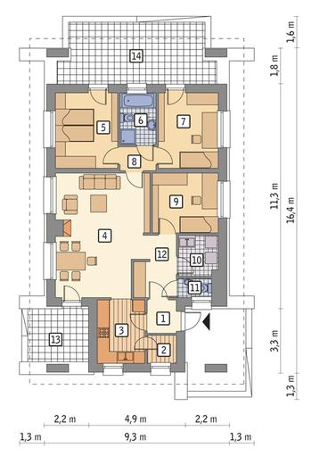 Róże i cynie - wariant I