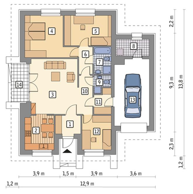 Róże i cynie - wariant II
