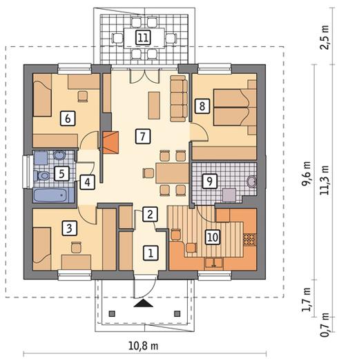 Lilie i piwonie - wariant IV