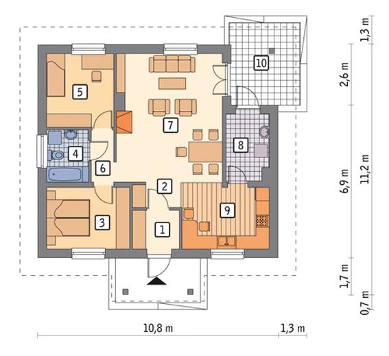 Lilie i piwonie - wariant V