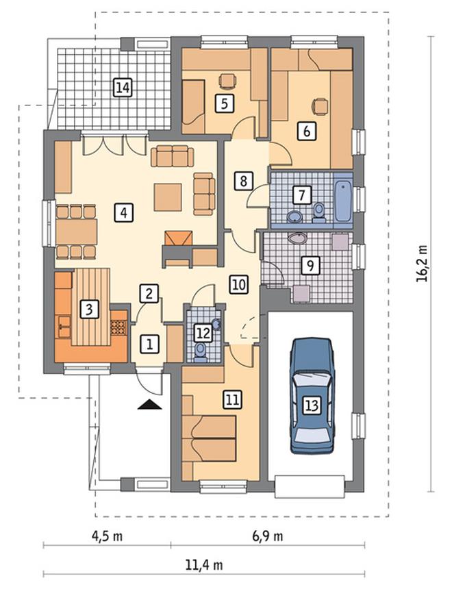 Róże w ogrodzie -  wariant I