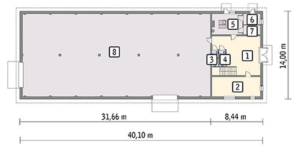 Magazyn z częścią socjalno-biurową PMC09