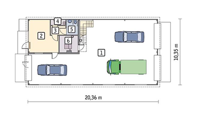 Magazyn (w konstrukcji stalowej) z częścią socjalno-biurową PMC21St