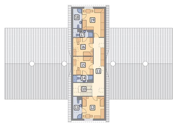 Stajnia dla 16 koni z częścią mieszkalną S01a 