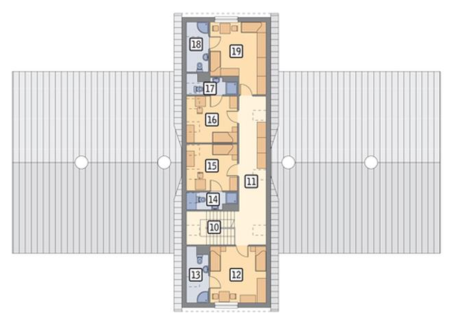 Stajnia dla 16 koni z częścią mieszkalną S01a 