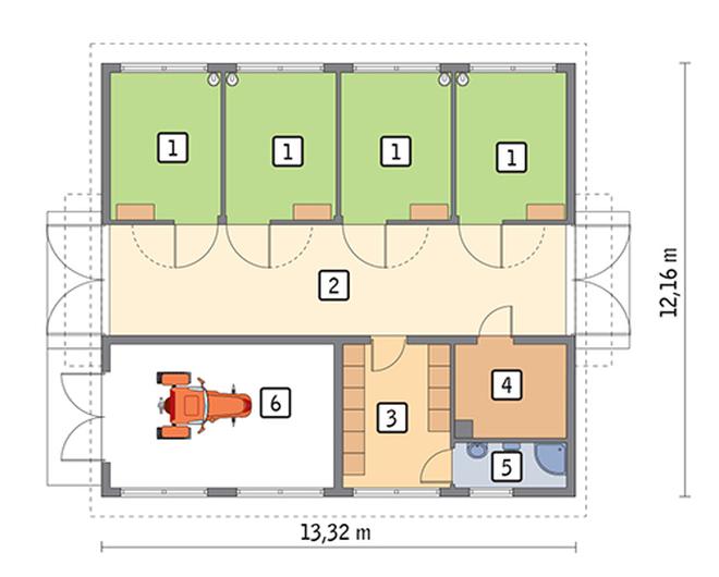 Stajnia dla 4 koni S02